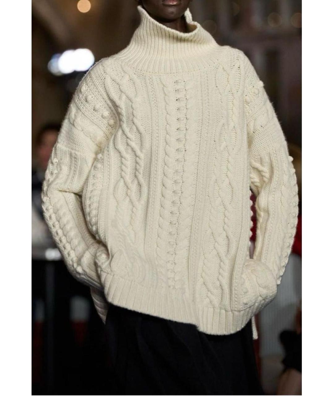CELINE Белый кашемировый джемпер / свитер, фото 3