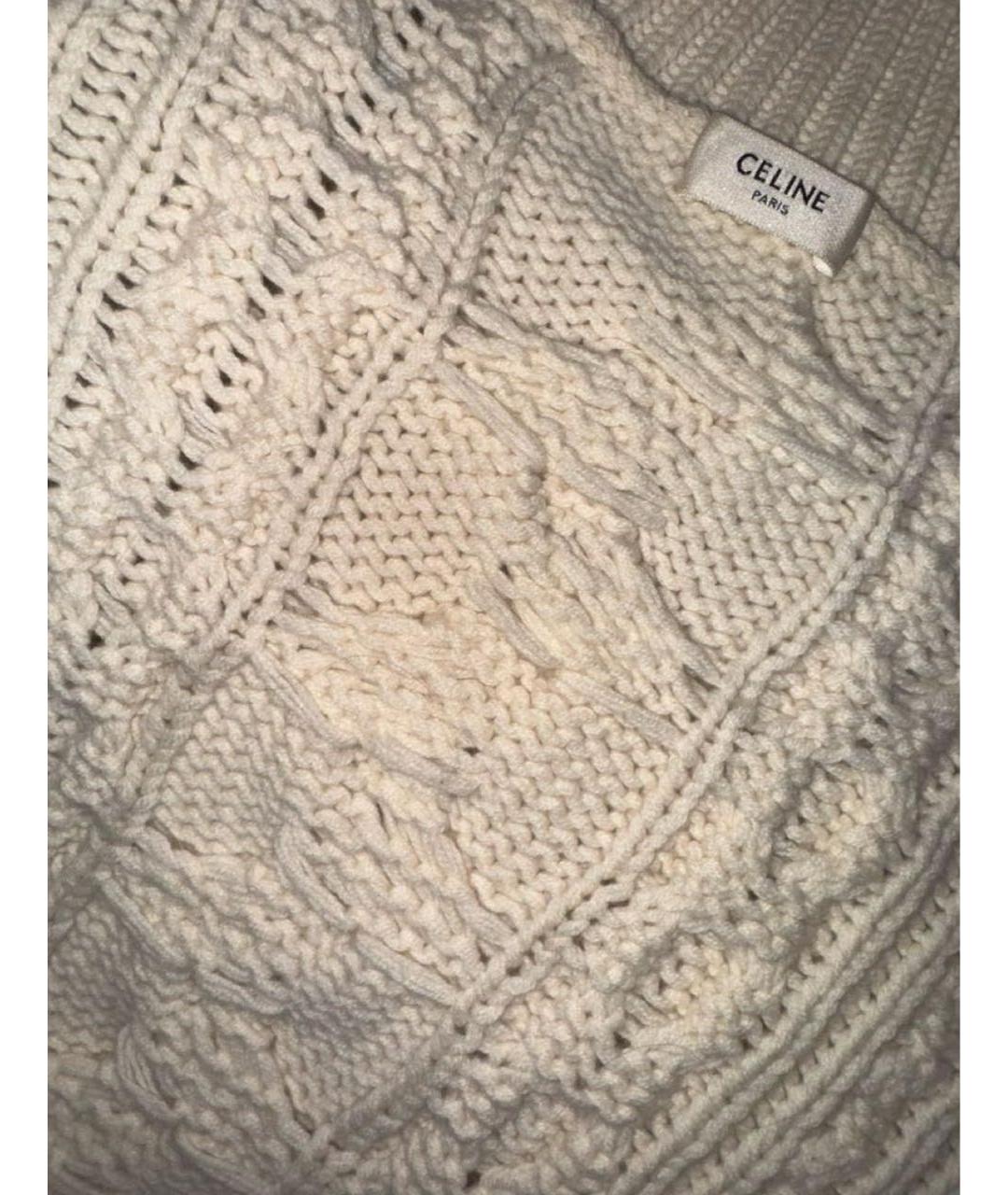 CELINE Белый кашемировый джемпер / свитер, фото 4
