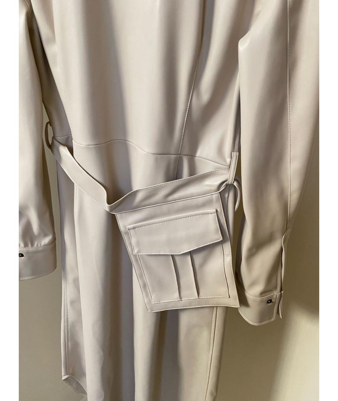 ERIKA CAVALLINI Бежевое полиуретановое повседневное платье, фото 7