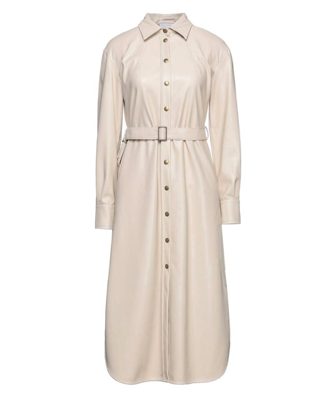 ERIKA CAVALLINI Бежевое полиуретановое повседневное платье, фото 1