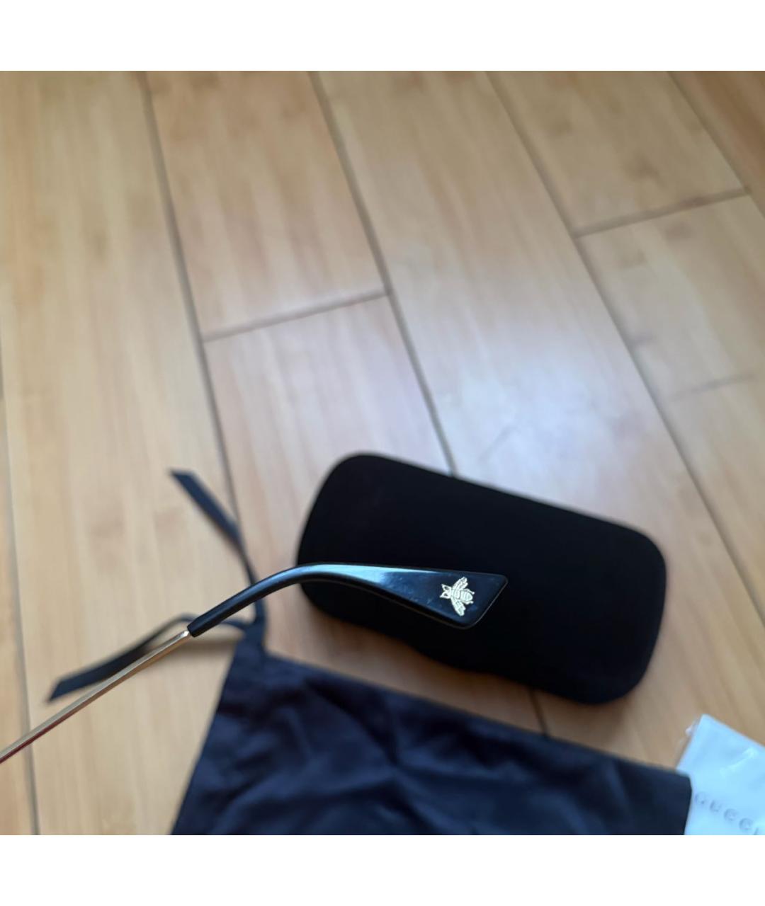 GUCCI Черные металлические солнцезащитные очки, фото 5