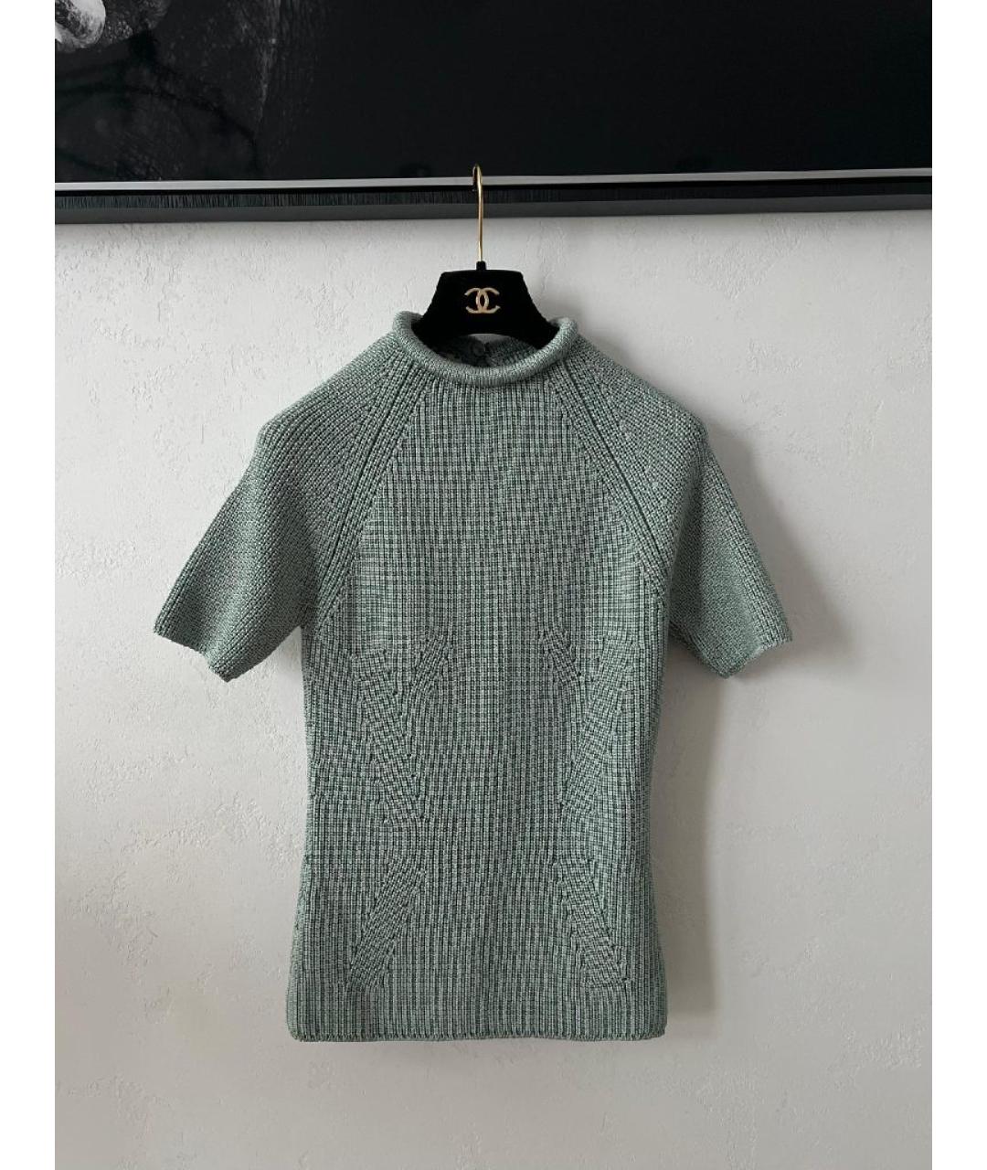 FENDI Голубой вискозный джемпер / свитер, фото 8