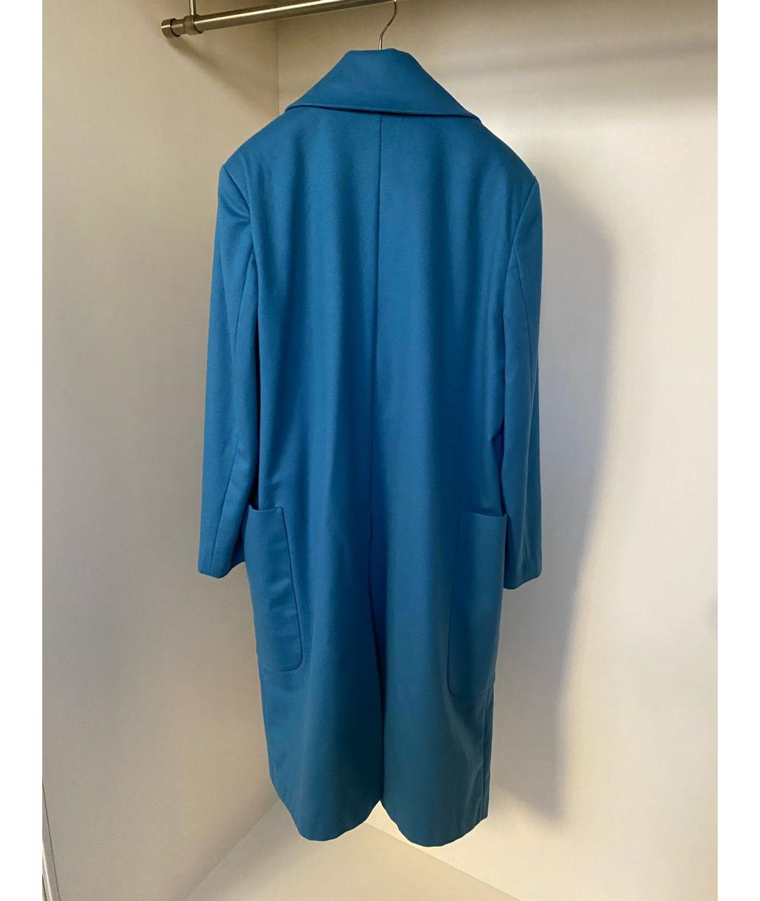 ERIKA CAVALLINI Бирюзовое шерстяное пальто, фото 4