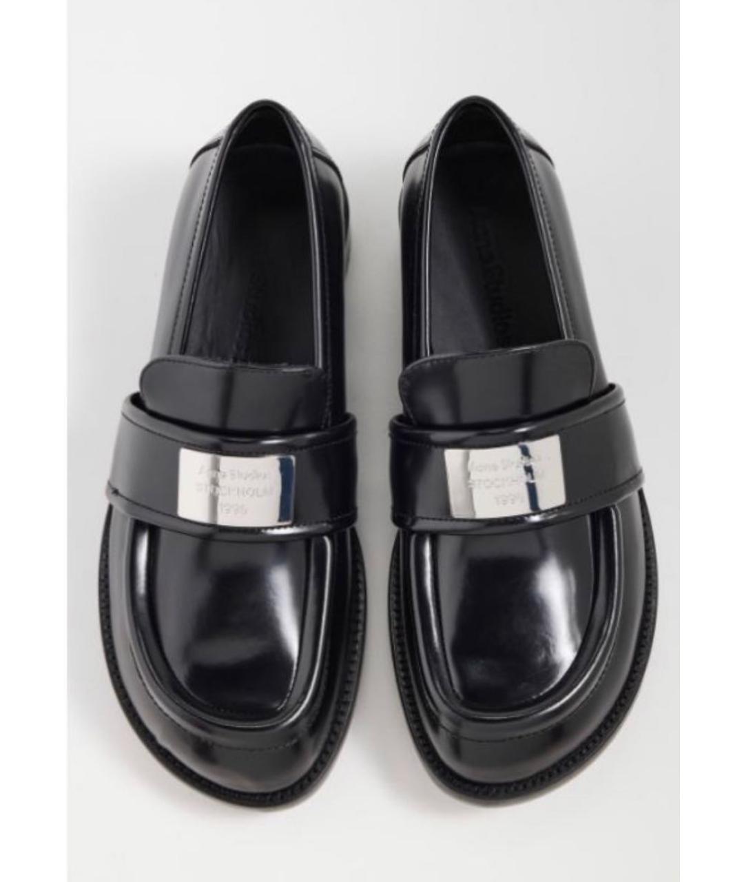 ACNE STUDIOS Черные лоферы из лакированной кожи, фото 2