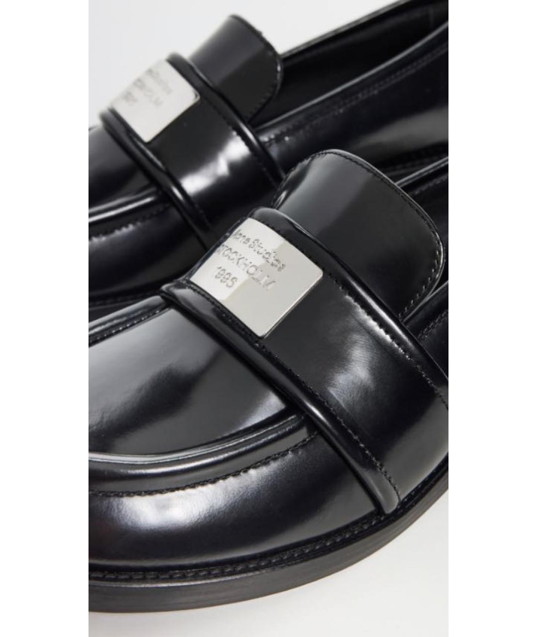 ACNE STUDIOS Черные лоферы из лакированной кожи, фото 3