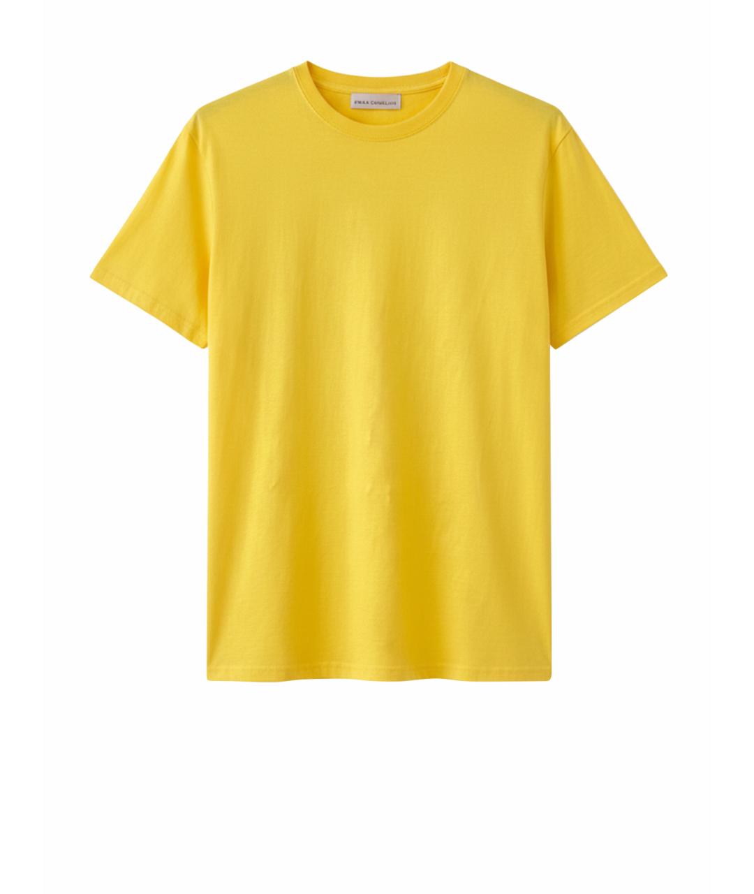 ERIKA CAVALLINI Желтая хлопковая футболка, фото 1