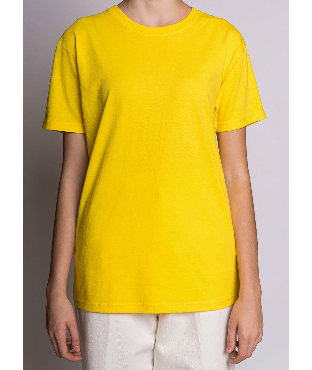 ERIKA CAVALLINI Желтая хлопковая футболка, фото 4