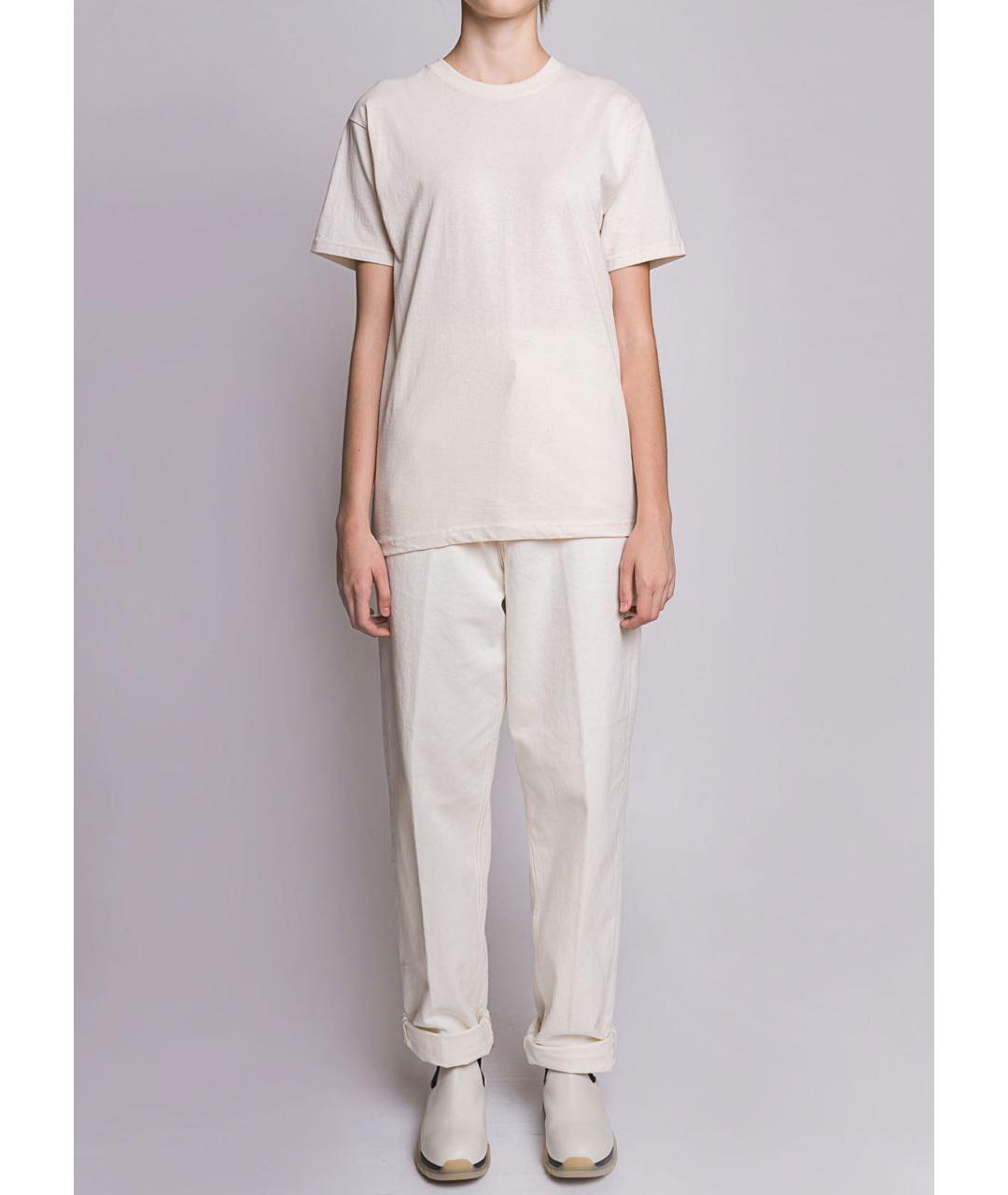 ERIKA CAVALLINI Бежевая хлопковая футболка, фото 3