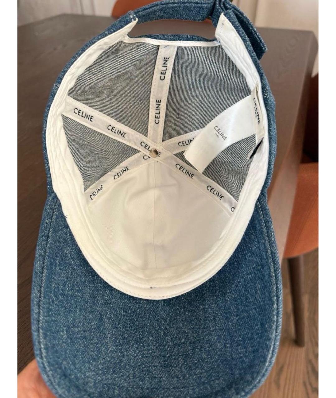 CELINE Синяя хлопковая кепка, фото 8