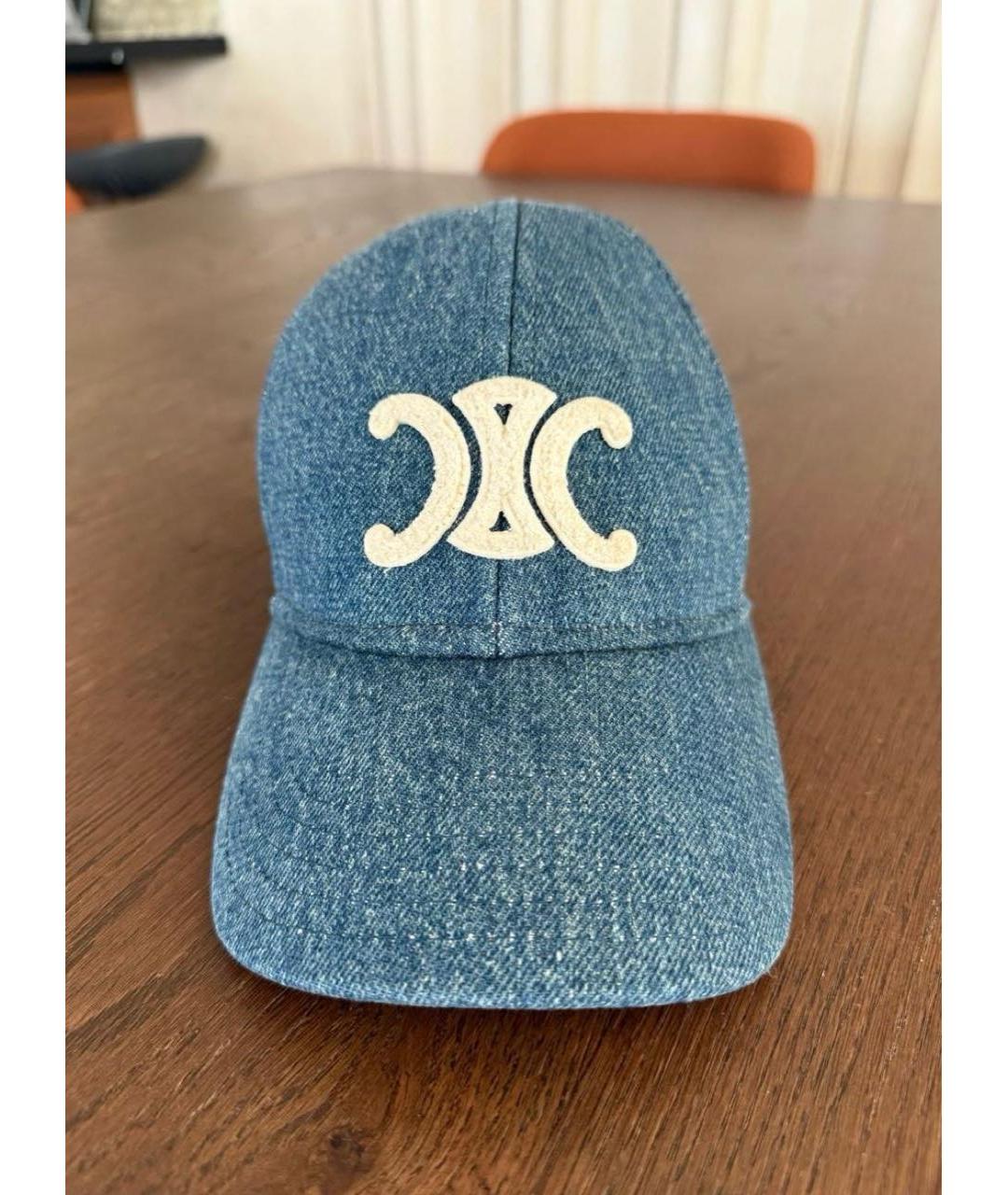 CELINE Синяя хлопковая кепка, фото 2