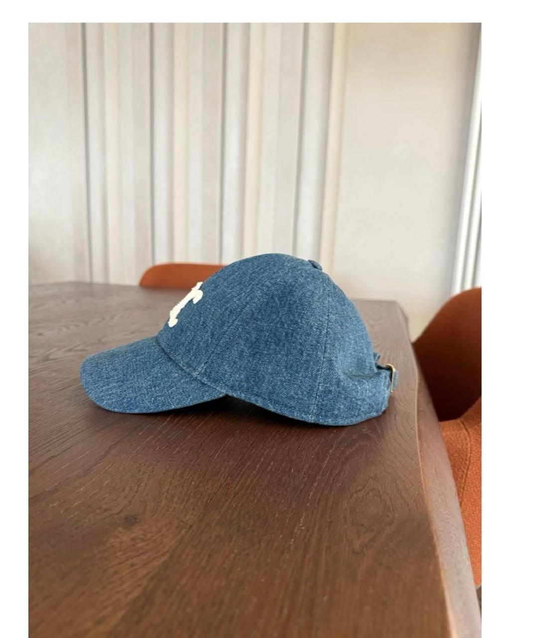 CELINE Синяя хлопковая кепка, фото 4