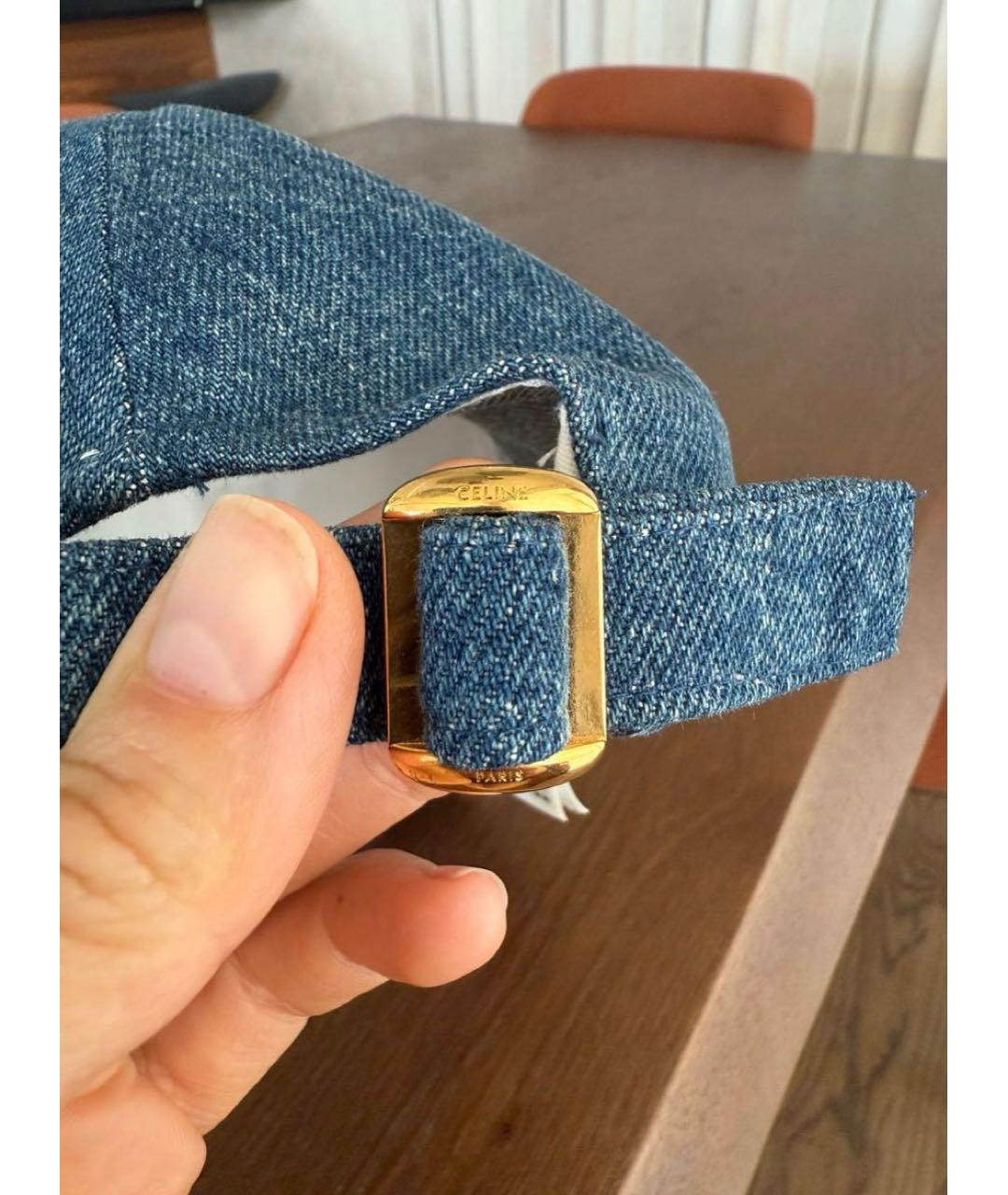 CELINE Синяя хлопковая кепка, фото 7