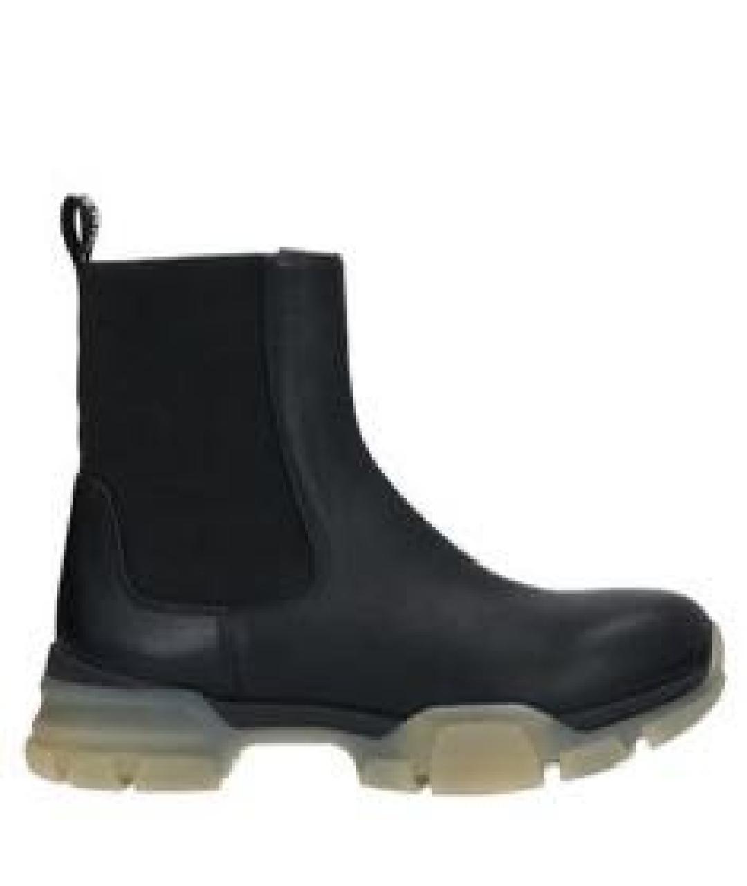 ERIKA CAVALLINI Черные кожаные полусапоги, фото 1