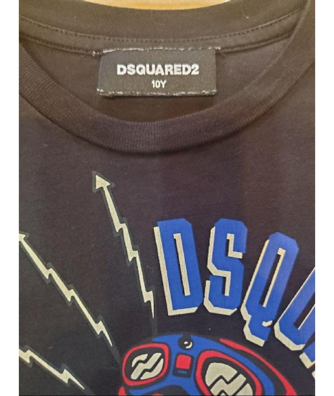 DSQUARED2 Синяя хлопковая футболка, фото 3