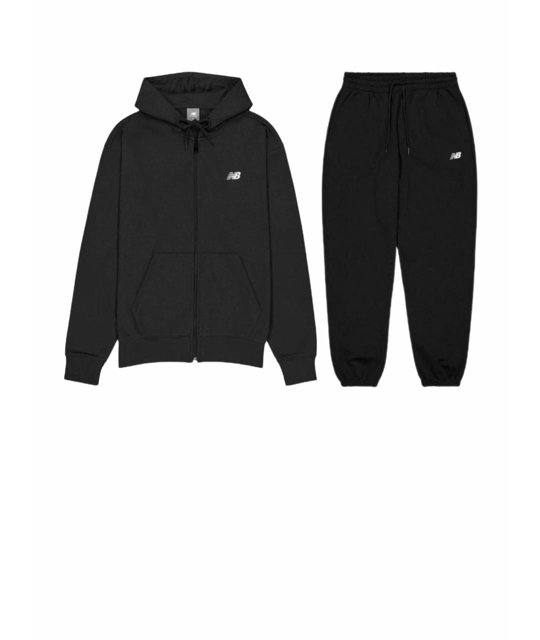 NEW BALANCE Черный хлопко-эластановый спортивный костюм, фото 1