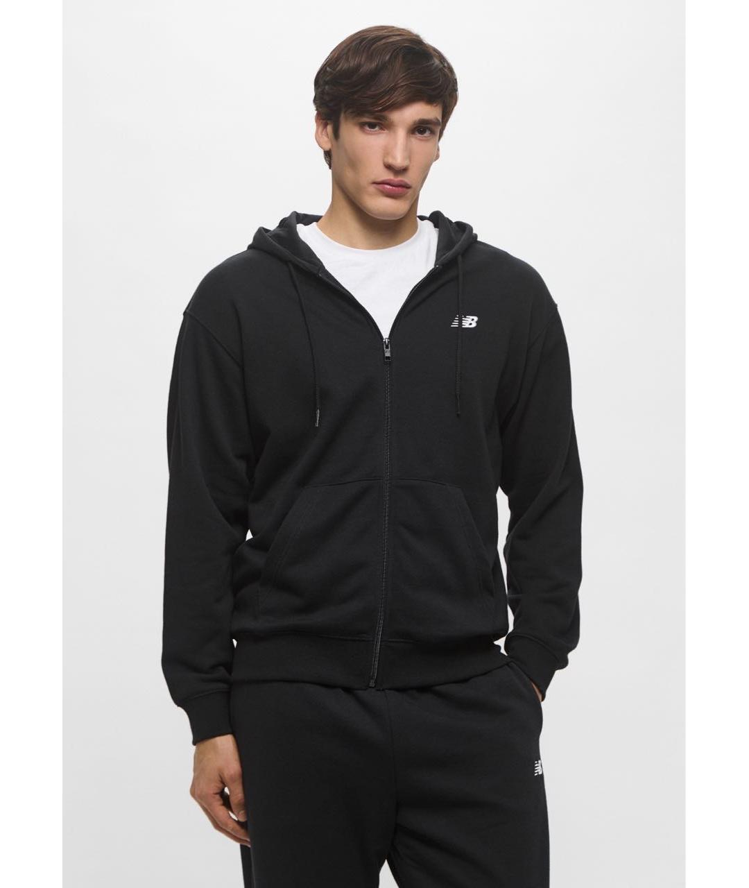 NEW BALANCE Черный хлопко-эластановый спортивный костюм, фото 6