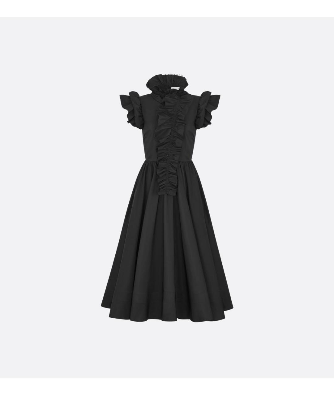 CHRISTIAN DIOR Черное шелковое повседневное платье, фото 6