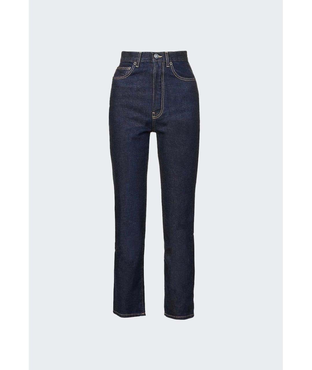 ALAIA Темно-синие хлопковые джинсы слим, фото 7