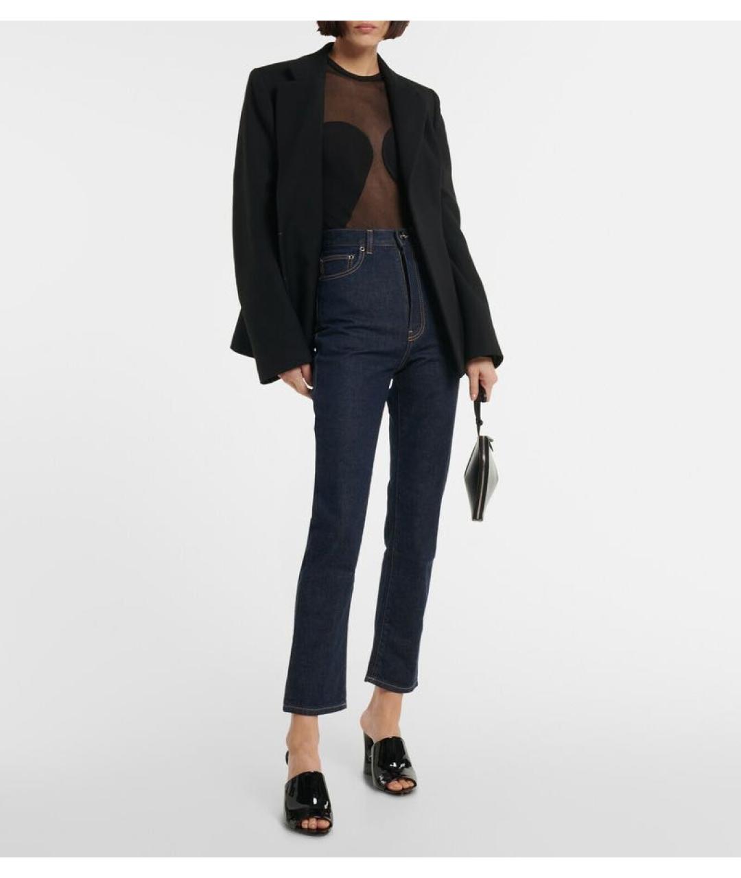 ALAIA Темно-синие хлопковые джинсы слим, фото 2