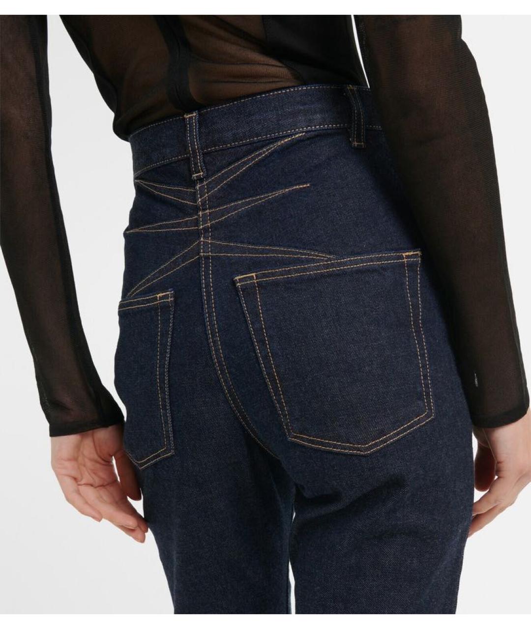 ALAIA Темно-синие хлопковые джинсы слим, фото 5