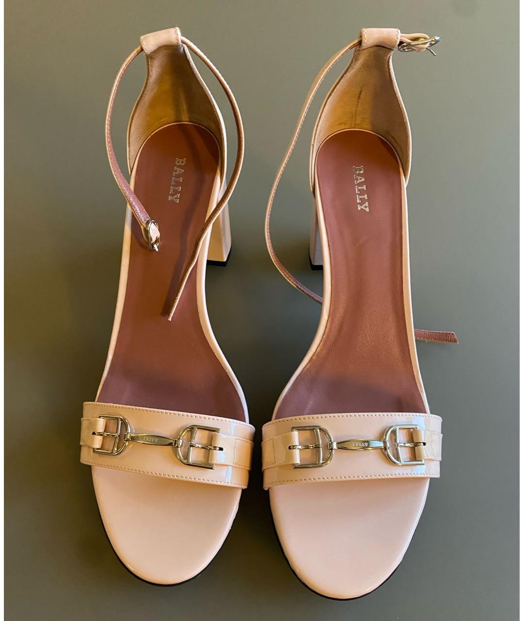 BALLY Розовые кожаные босоножки, фото 2