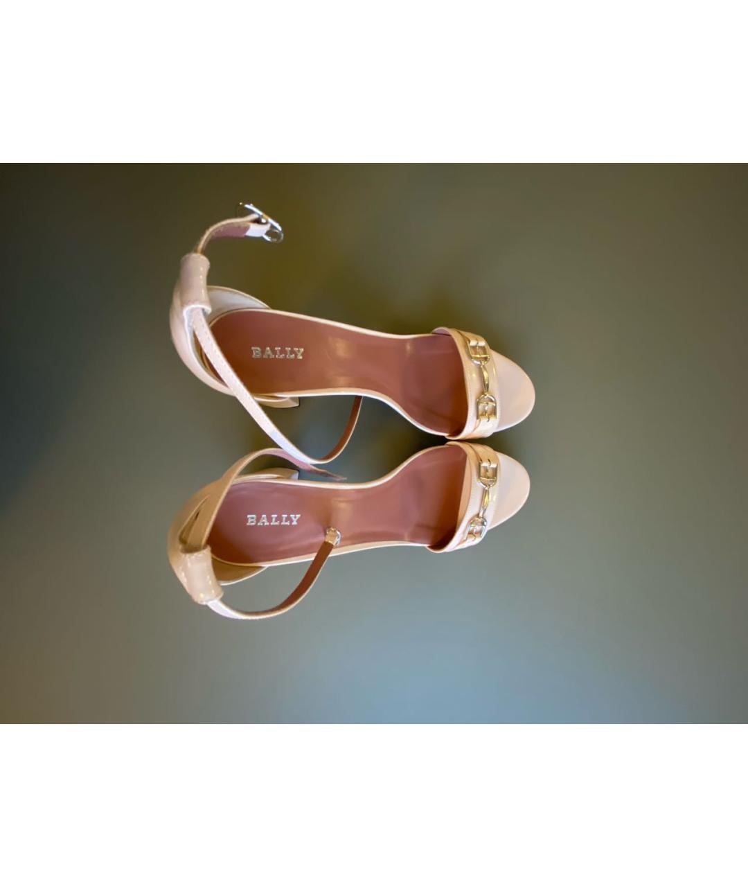 BALLY Розовые кожаные босоножки, фото 3