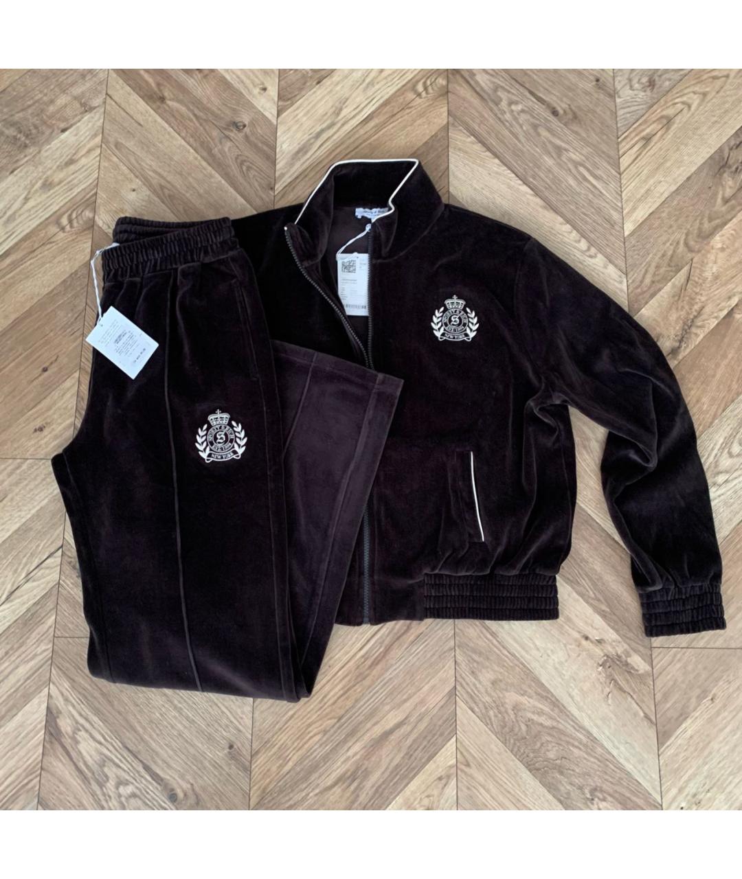 SPORTY AND RICH Коричневый хлопковый костюм с брюками, фото 3