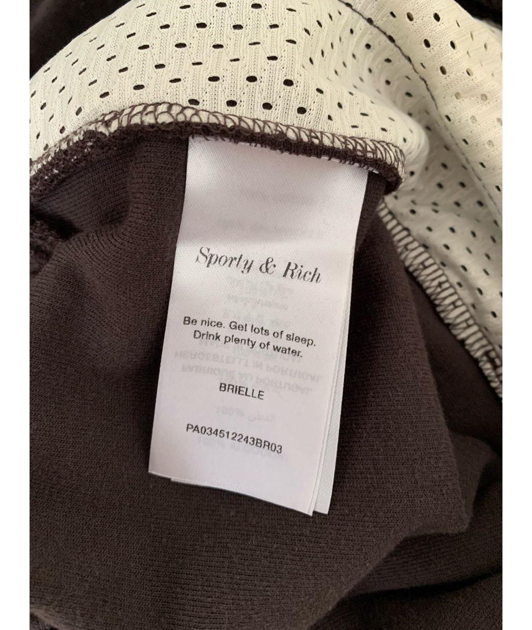 SPORTY AND RICH Коричневый хлопковый костюм с брюками, фото 5