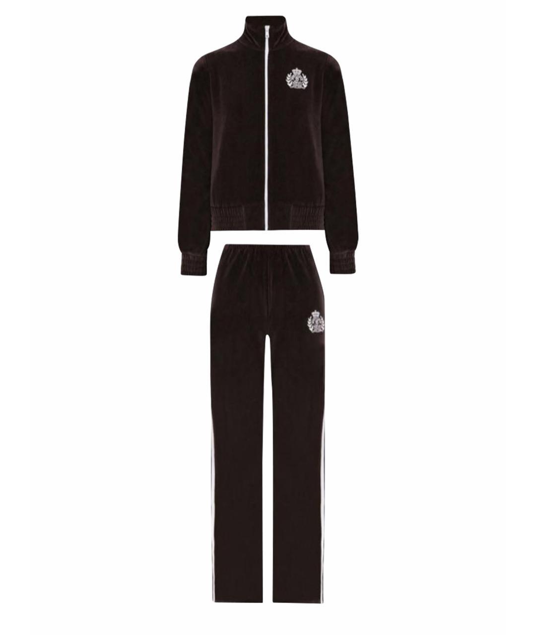 SPORTY AND RICH Коричневый хлопковый костюм с брюками, фото 1