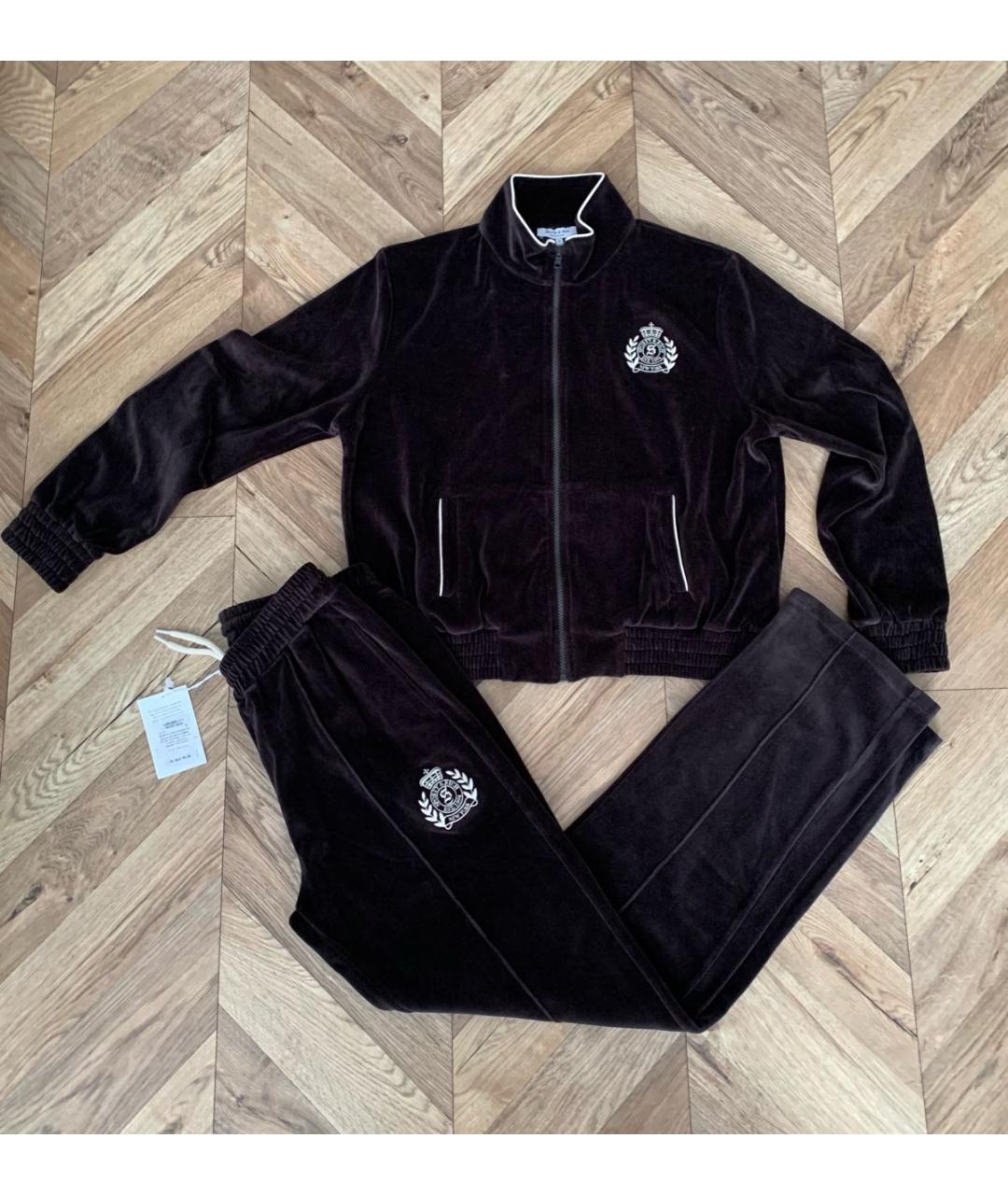 SPORTY AND RICH Коричневый хлопковый костюм с брюками, фото 4