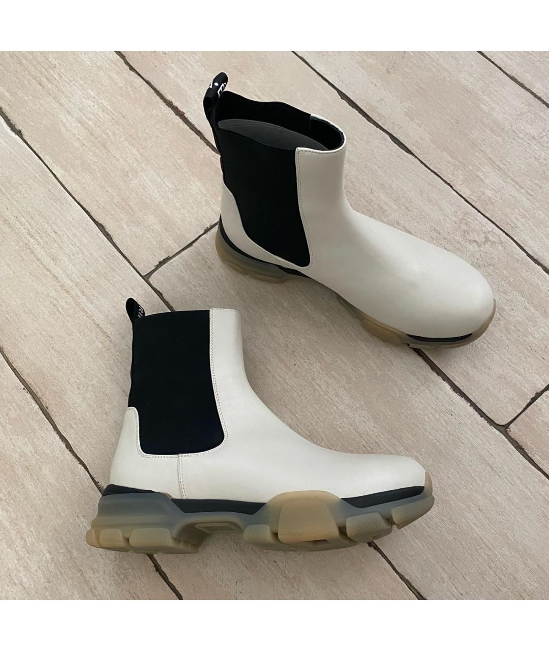 ERIKA CAVALLINI Бежевые кожаные полусапоги, фото 3