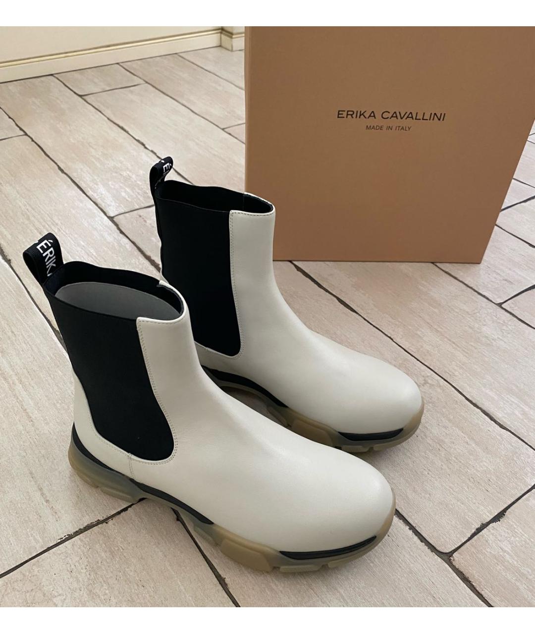 ERIKA CAVALLINI Бежевые кожаные полусапоги, фото 2