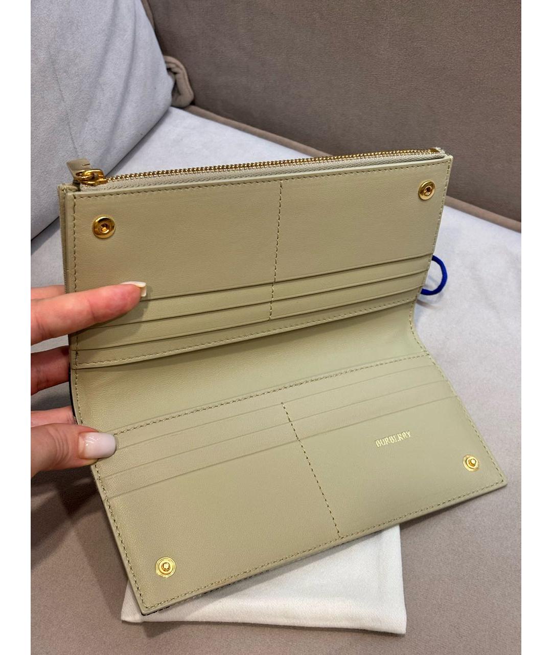 BURBERRY Бежевый кошелек, фото 5