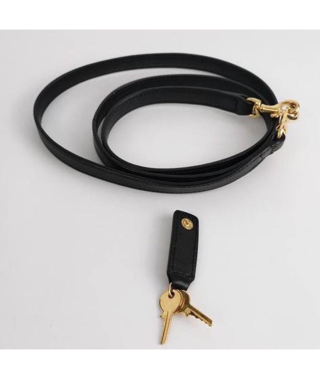 SAINT LAURENT Черная кожаная сумка с короткими ручками, фото 8