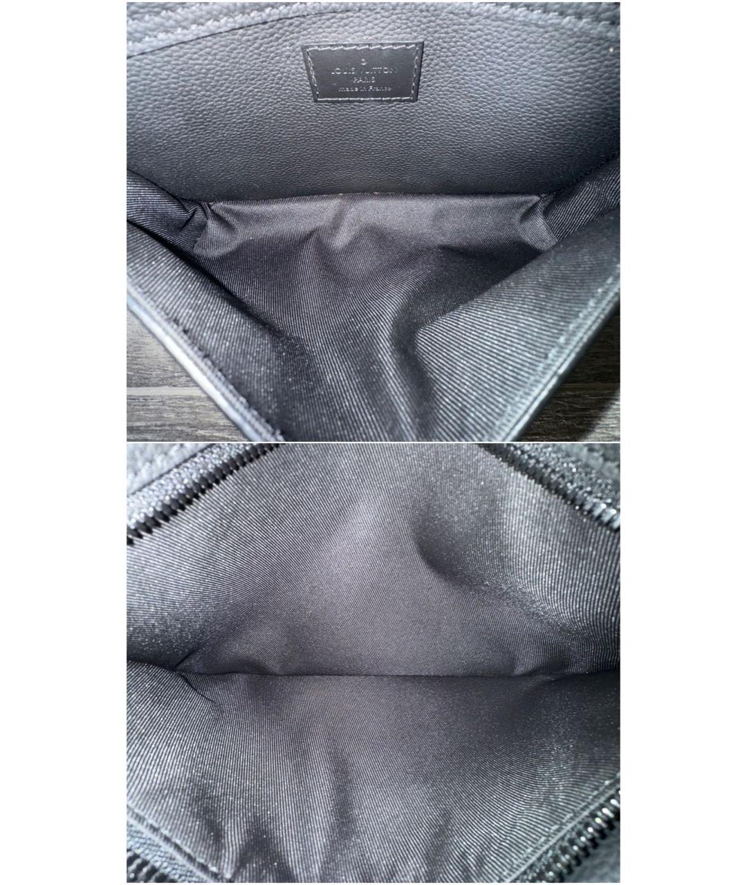 LOUIS VUITTON Черная кожаная поясная сумка, фото 8