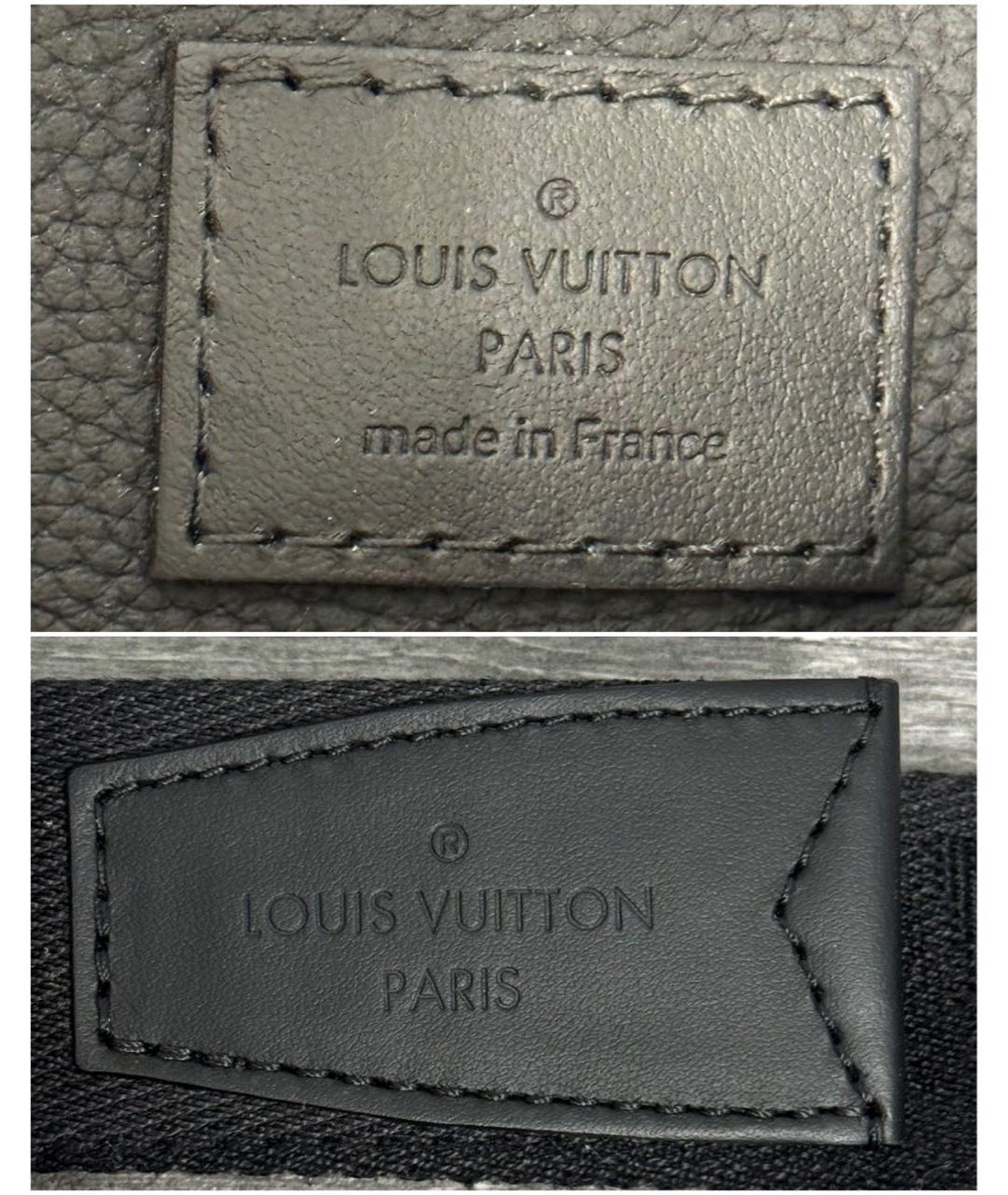 LOUIS VUITTON Черная кожаная поясная сумка, фото 7