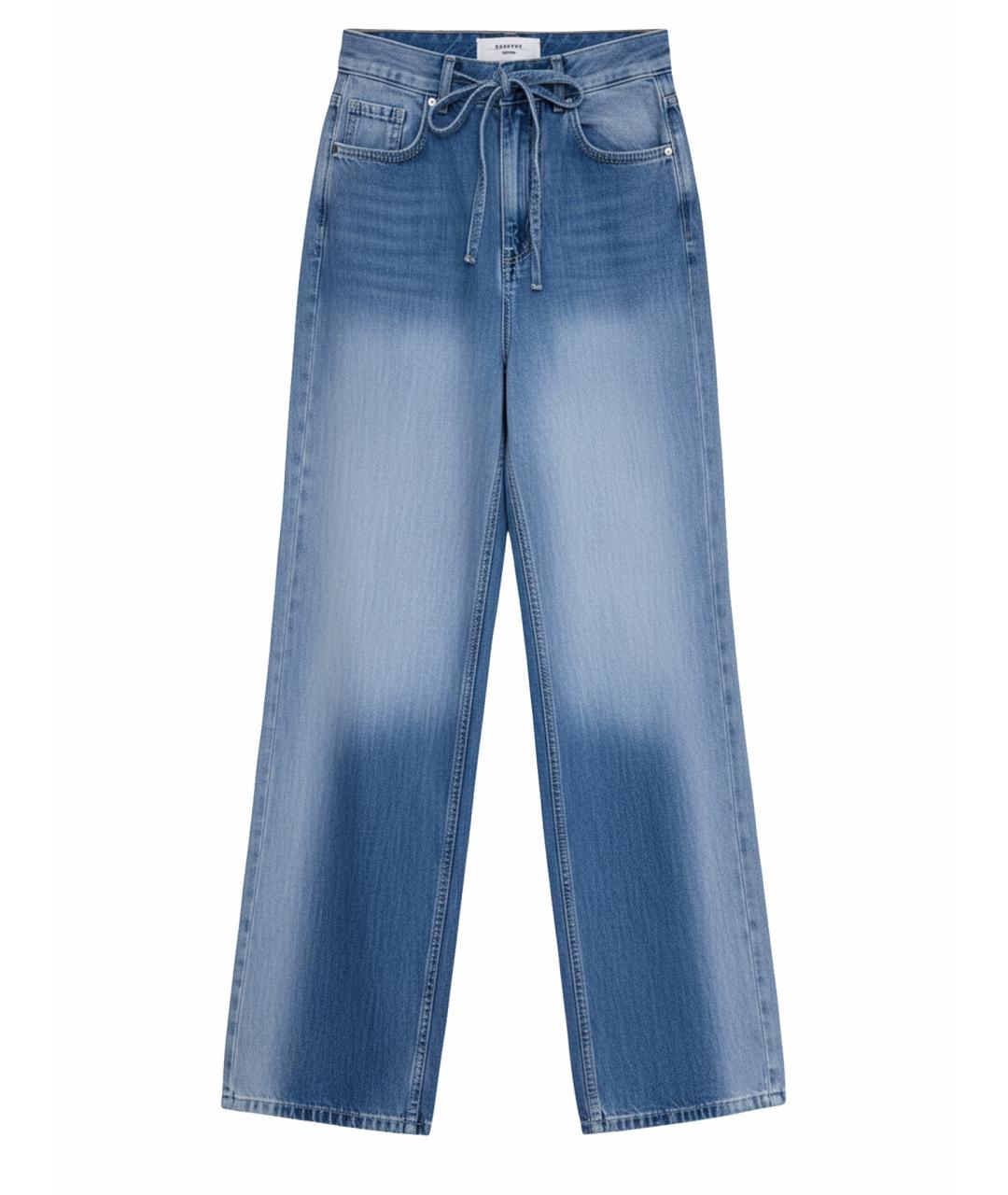 WEEKEND MAX MARA Голубые хлопковые джинсы клеш, фото 1