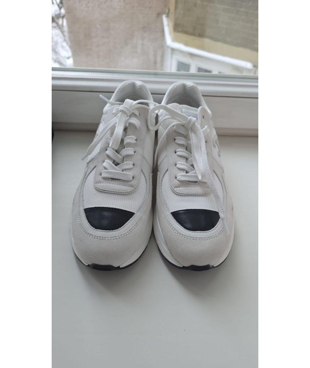 CHANEL Белые текстильные кроссовки, фото 6