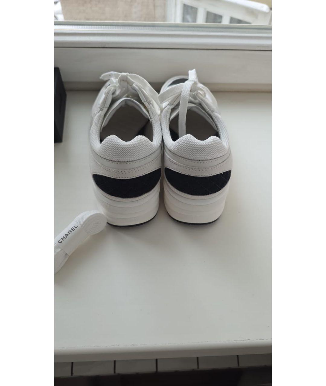 CHANEL Белые текстильные кроссовки, фото 2