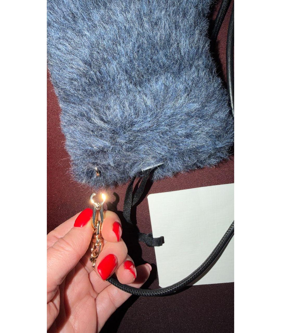 MAX MARA Голубые варежки, фото 3