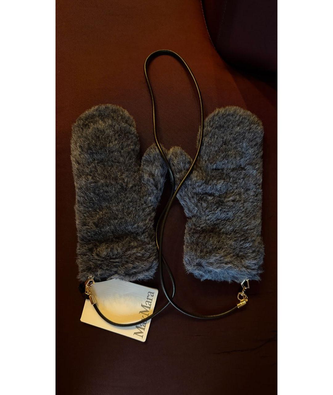 MAX MARA Голубые варежки, фото 5