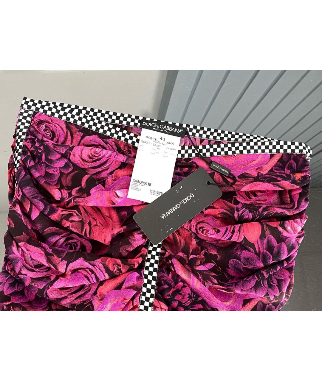 DOLCE&GABBANA Мульти шелковая майка, фото 8