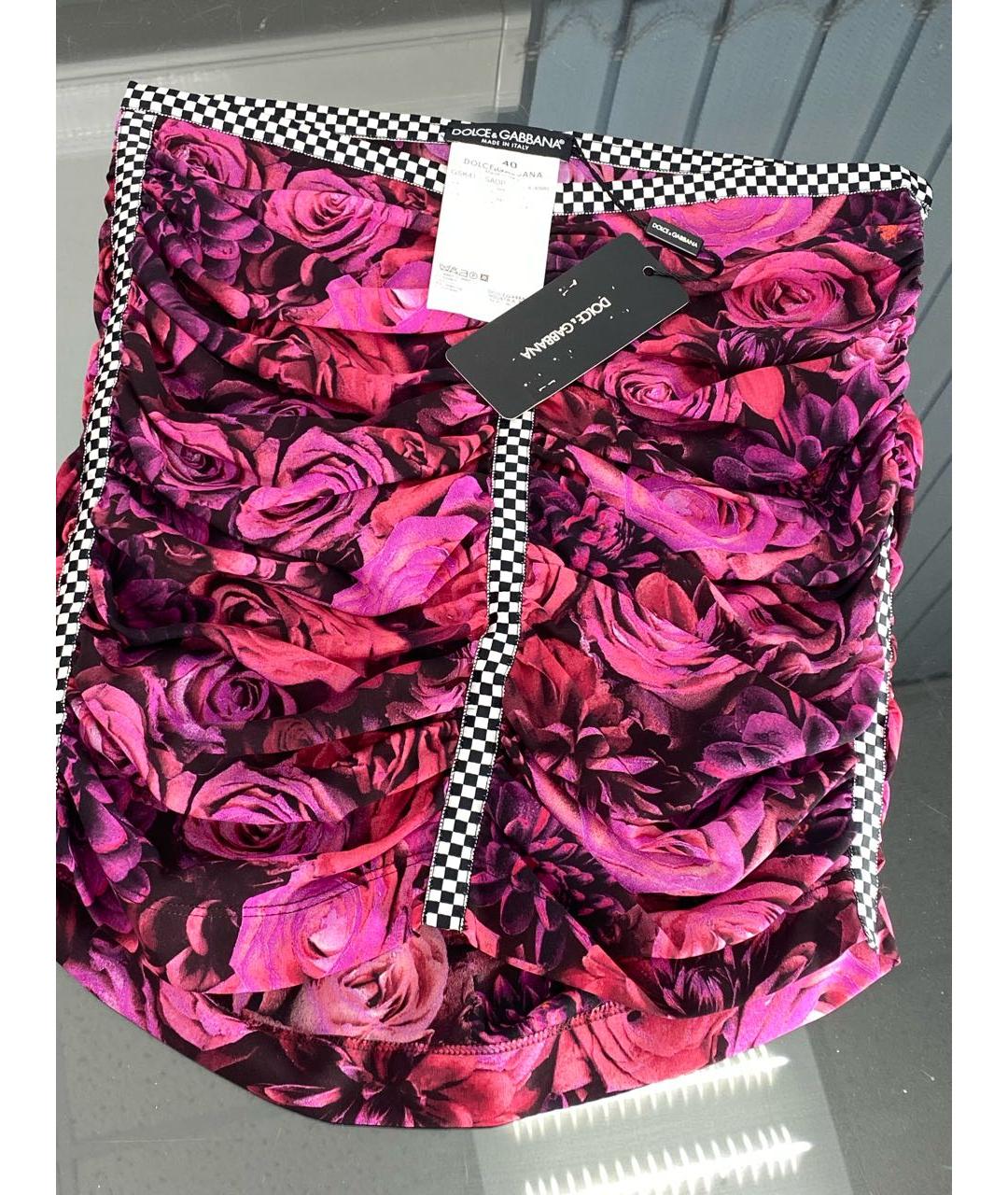 DOLCE&GABBANA Мульти шелковая майка, фото 3