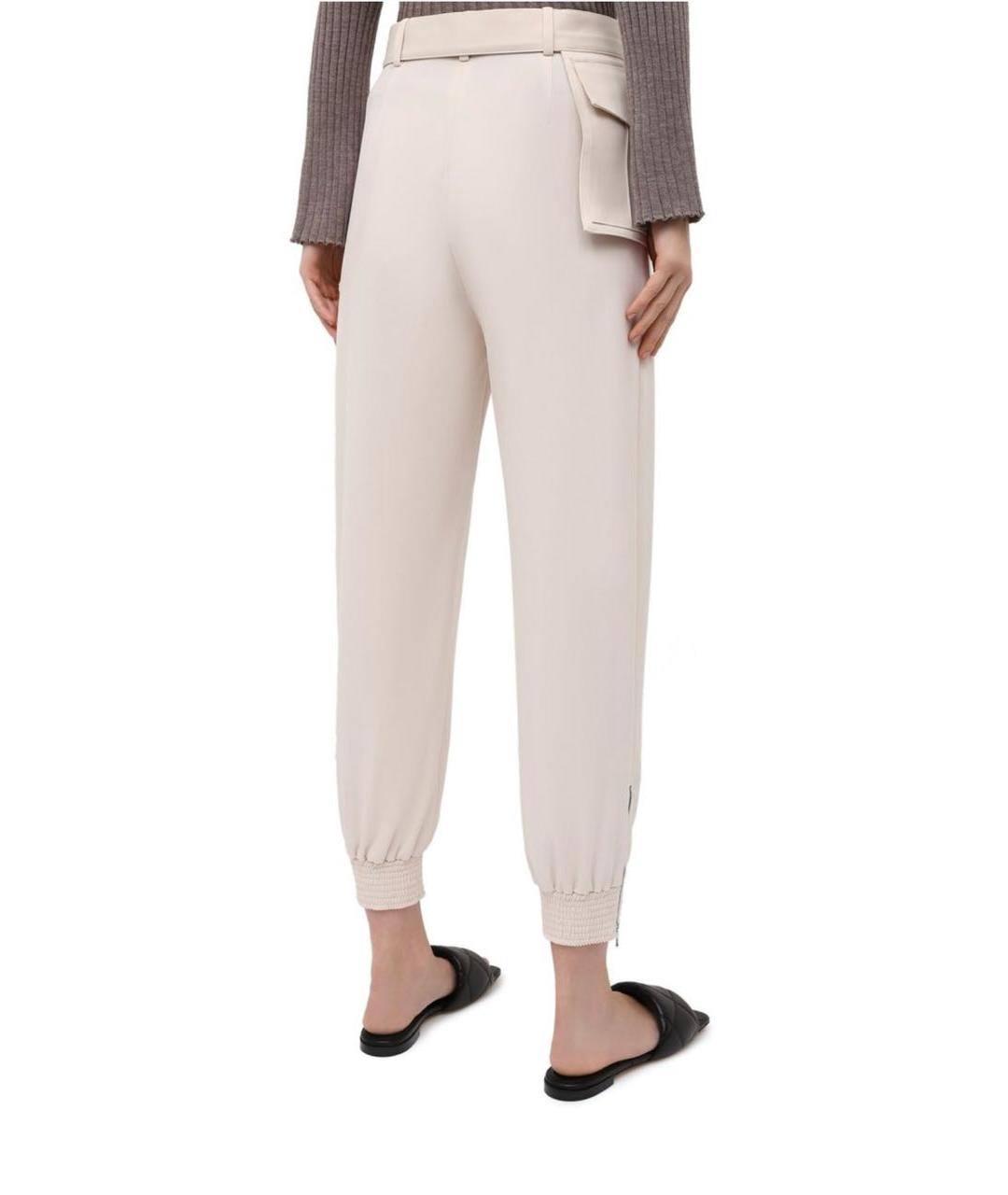 ERIKA CAVALLINI Бежевые шерстяные брюки узкие, фото 4
