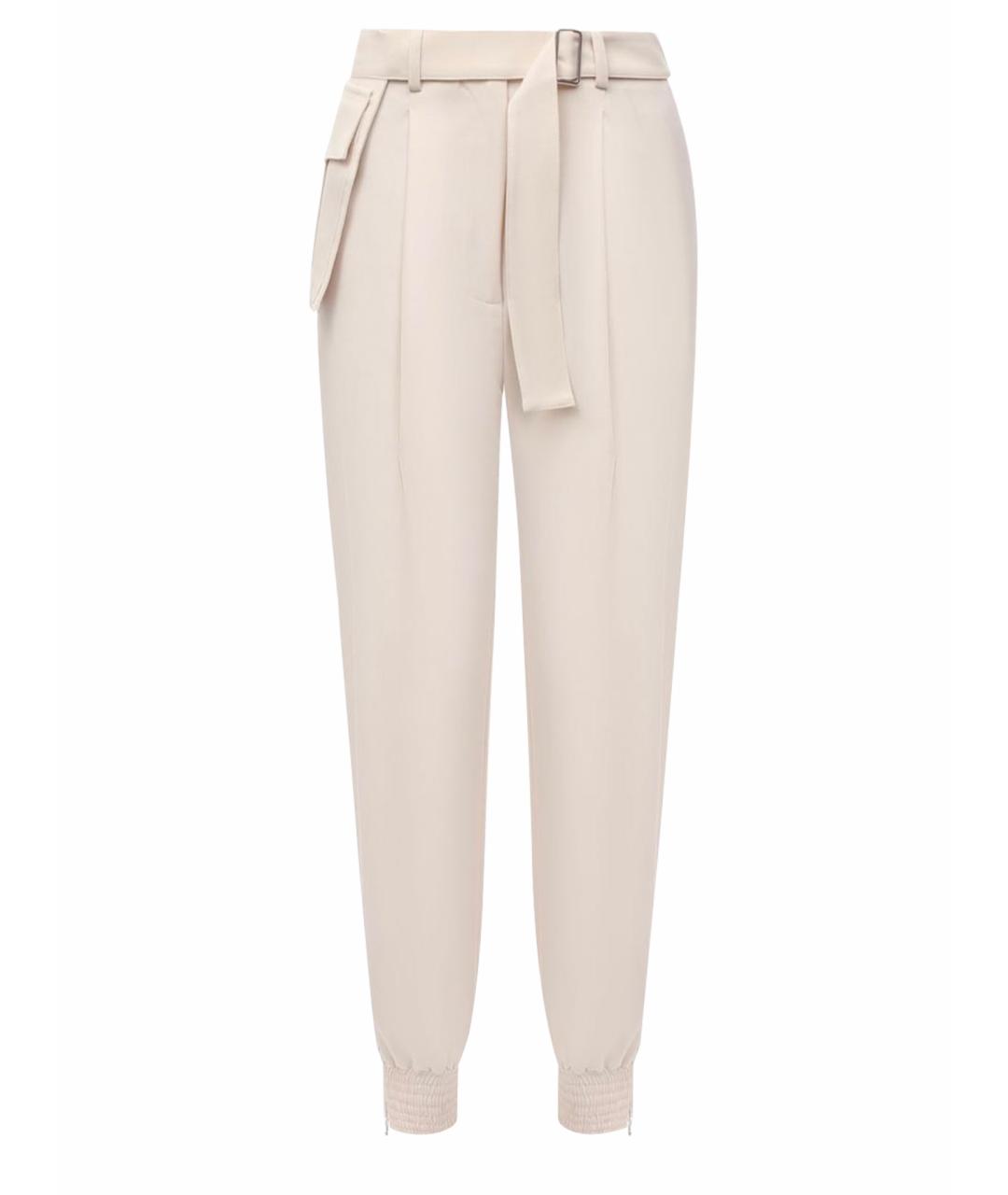 ERIKA CAVALLINI Бежевые шерстяные брюки узкие, фото 1