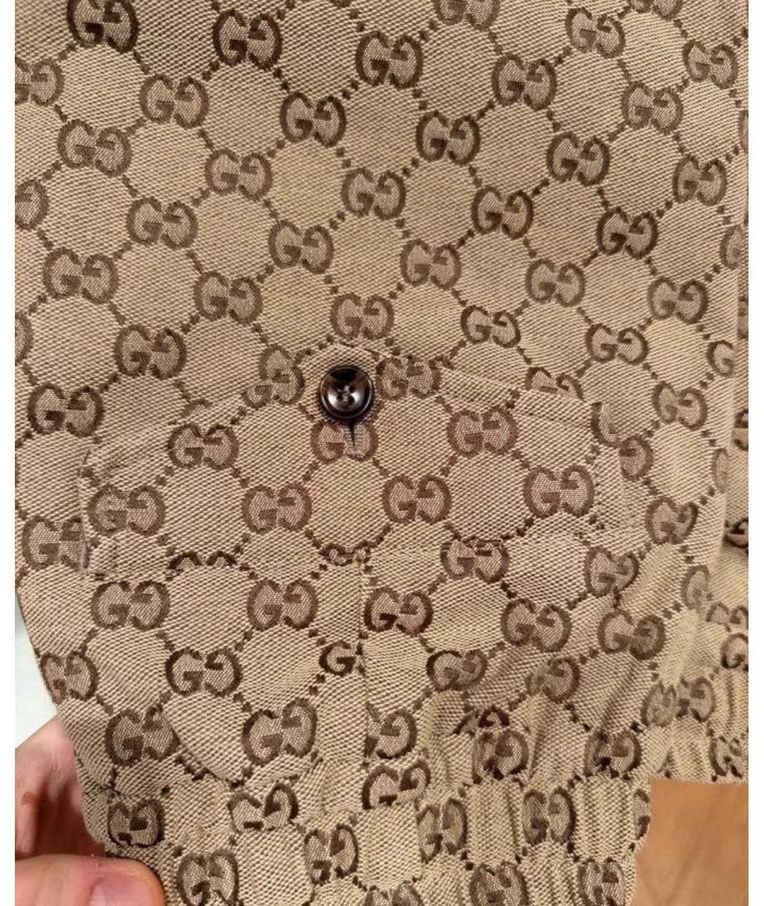 GUCCI Бежевые хлопковые повседневные брюки, фото 5