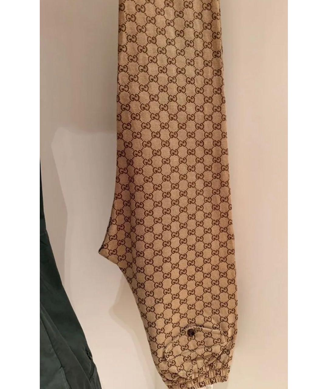 GUCCI Бежевые хлопковые повседневные брюки, фото 4
