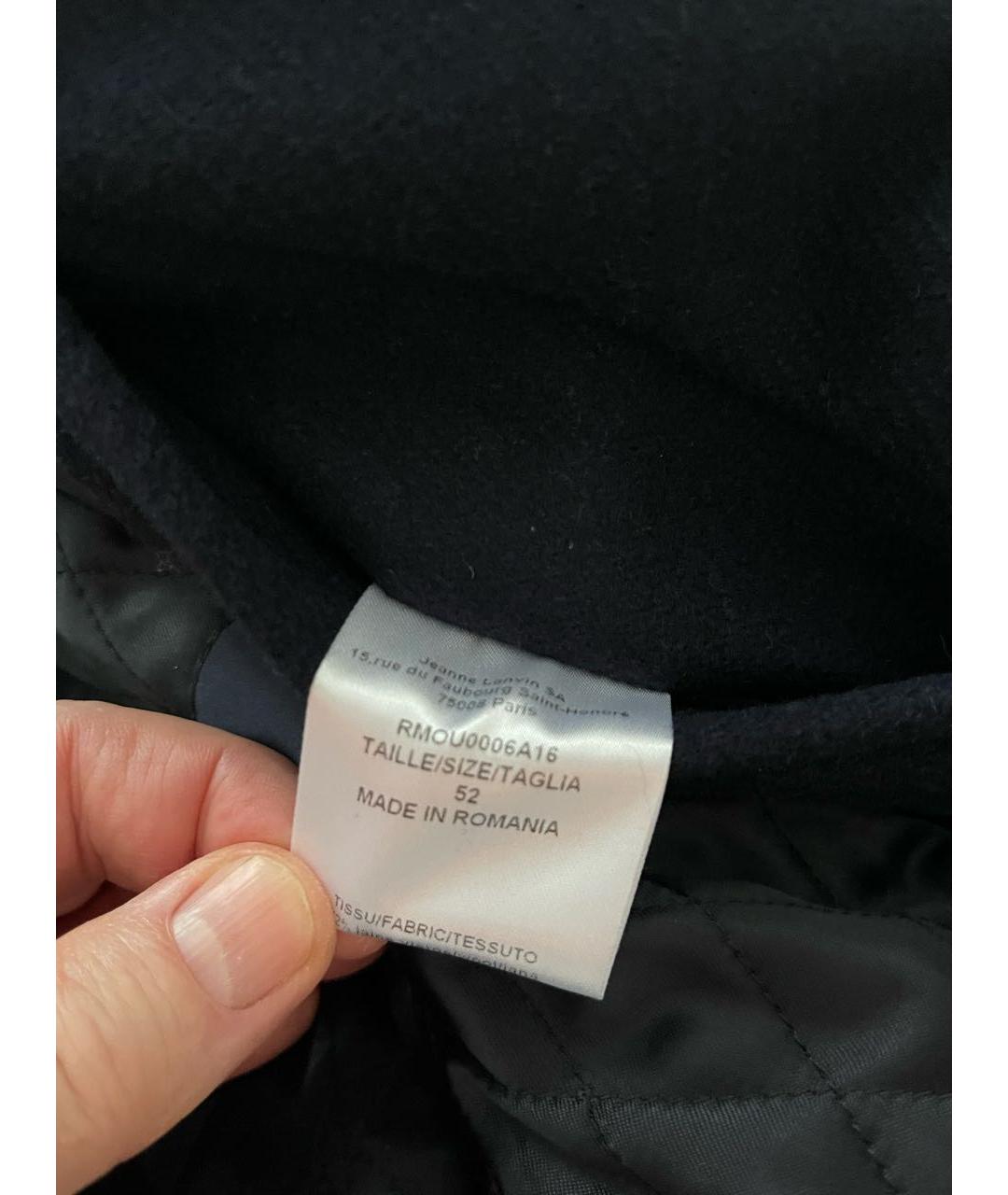 LANVIN Темно-синяя шерстяная куртка, фото 7
