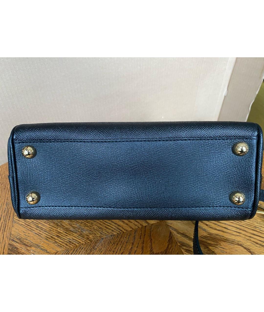 DOLCE&GABBANA Черная кожаная сумка с короткими ручками, фото 3