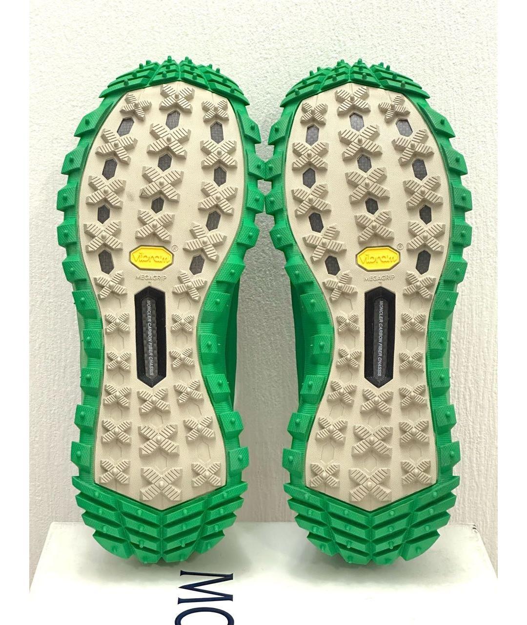 MONCLER Зеленые текстильные кроссовки, фото 8